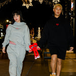 Shay(left) is 5'2 wearing small and Julian(right) is 5'4 wearing medium