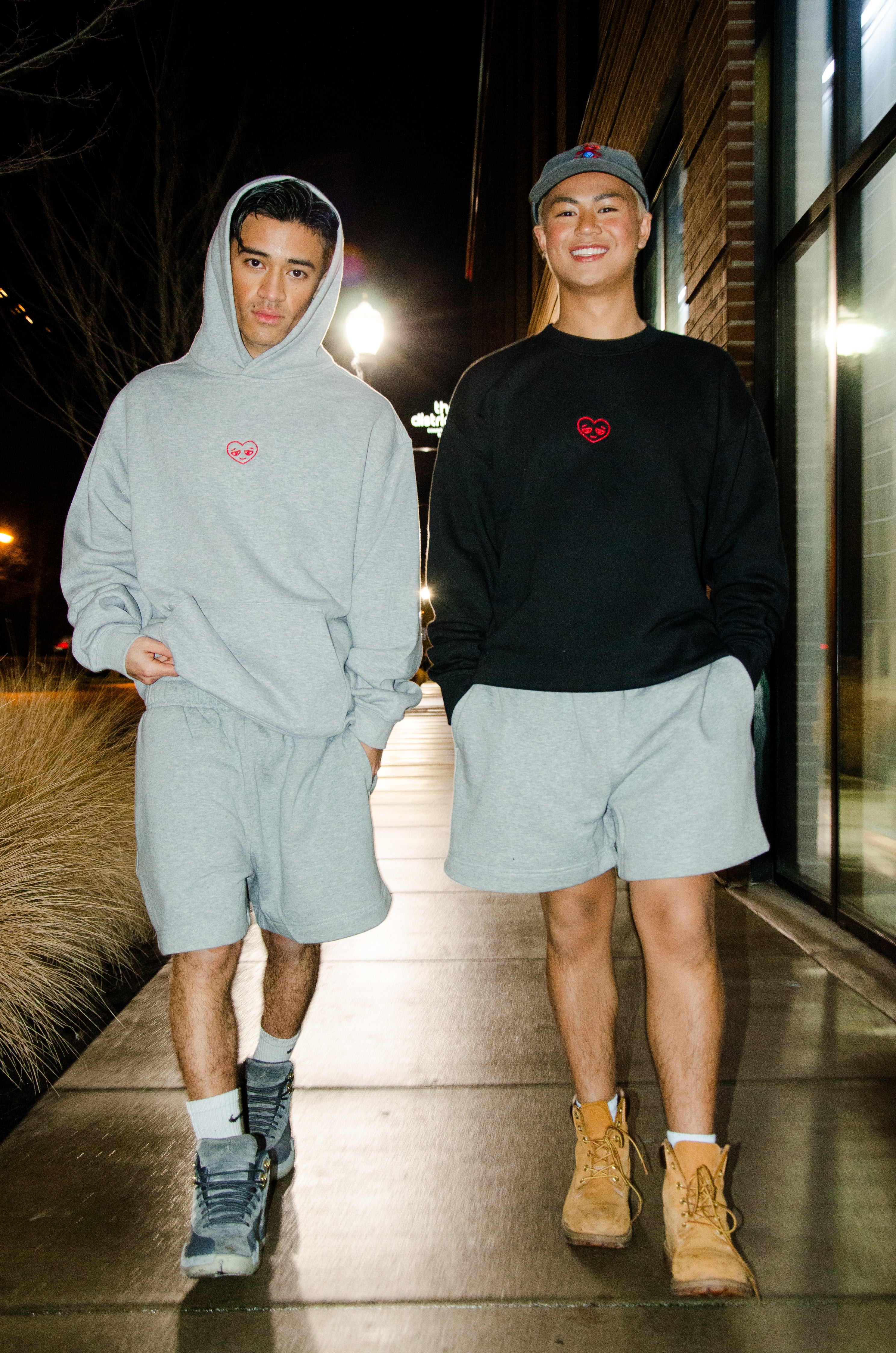 Danny(left) is 5'5 wearing medium and Julian(right) is 5'4 wearing medium