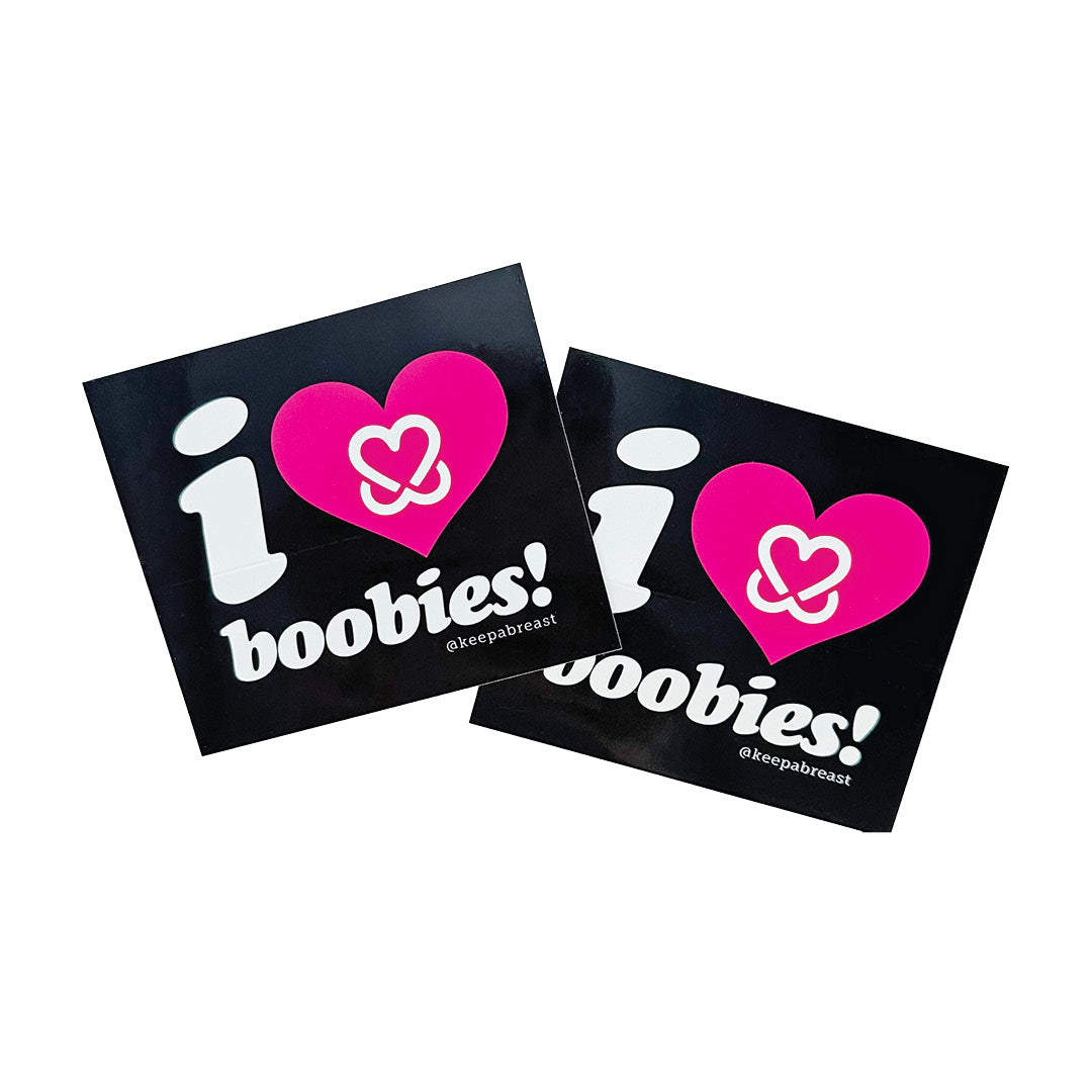 i love boobies! Black Sticker Pack